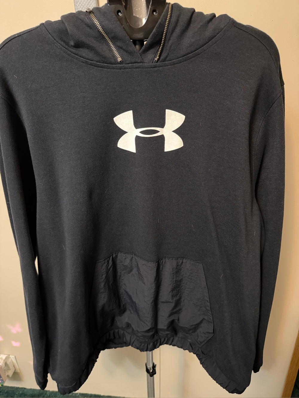 Under Armour Half Rain Mixed Media Fleece Hoodie Black